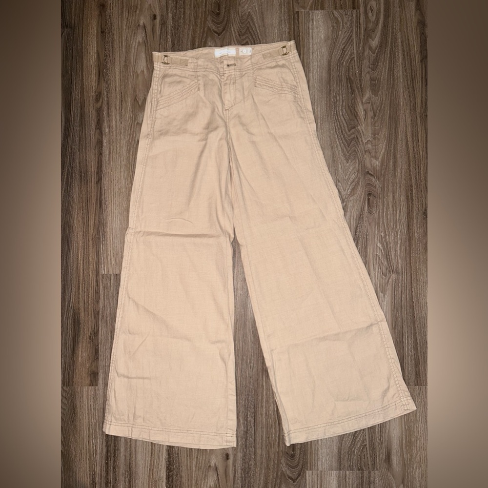 Hei Hei Anthropologie Libby Wide Leg Linen Tencel Lagenlook Pants - size 8